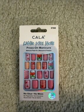 CALA Little Miss Nails Pink Cherry Press-On Manicure
